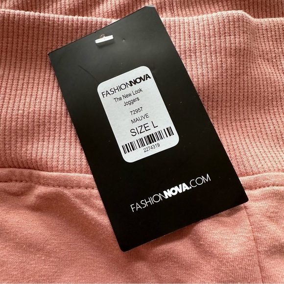 Fashion Nova The New Look Joggers Mauve Sz. Large - Picture 10 of 10